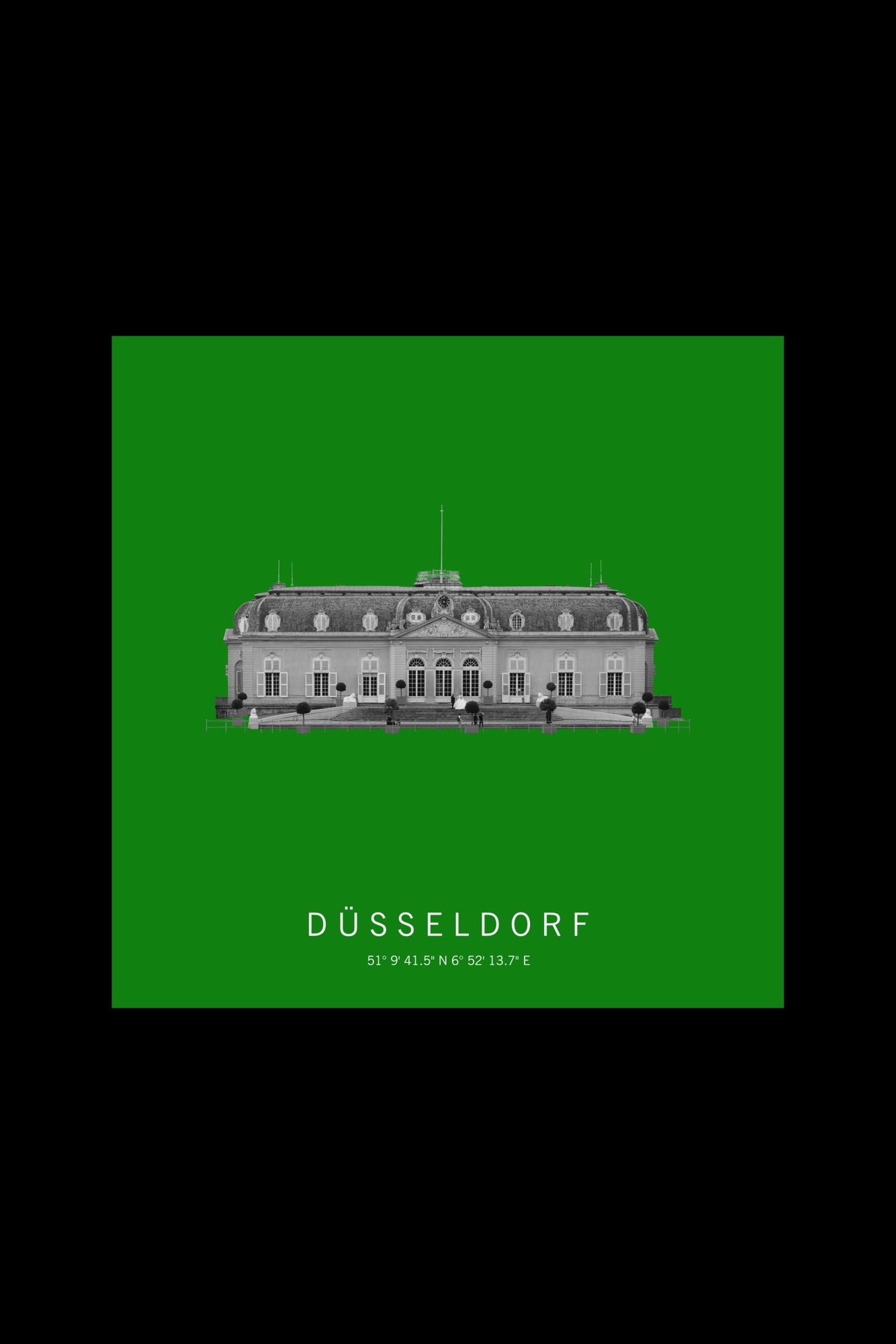 Art Edition Wandbild "Düsseldorf" grün