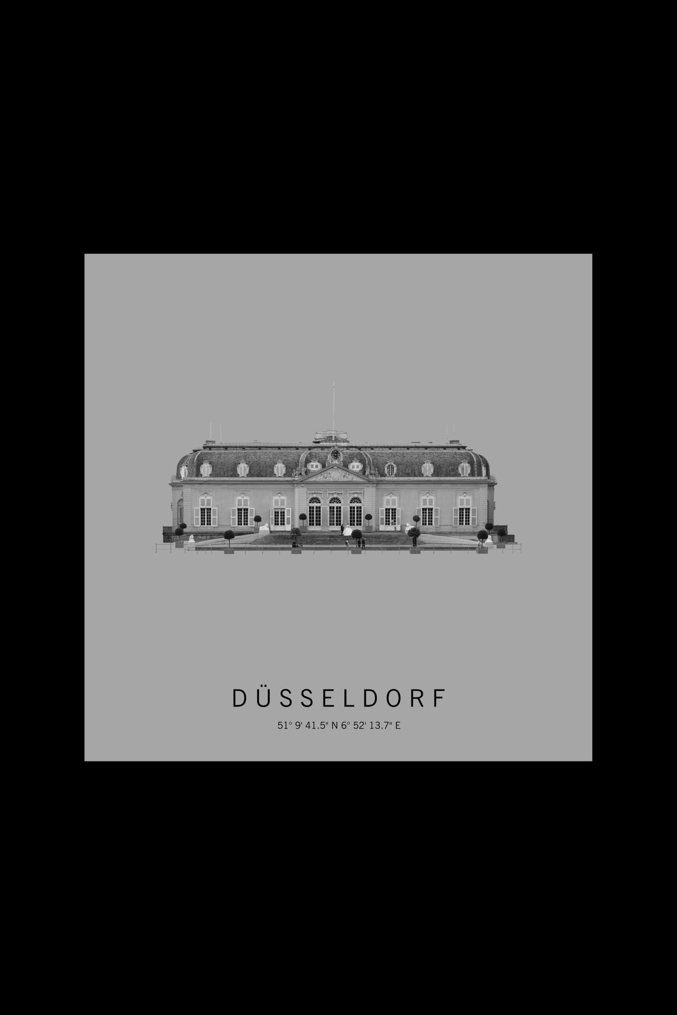Art Edition Wandbild "Düsseldorf" hellgrau