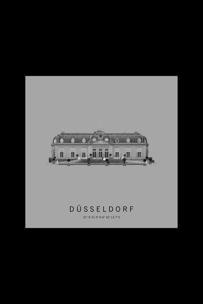 Art Edition Wandbild "Düsseldorf" hellgrau