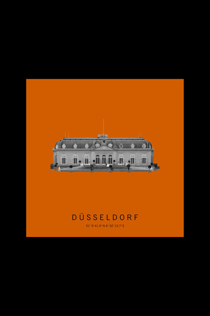 Art Edition Wandbild "Düsseldorf" orange