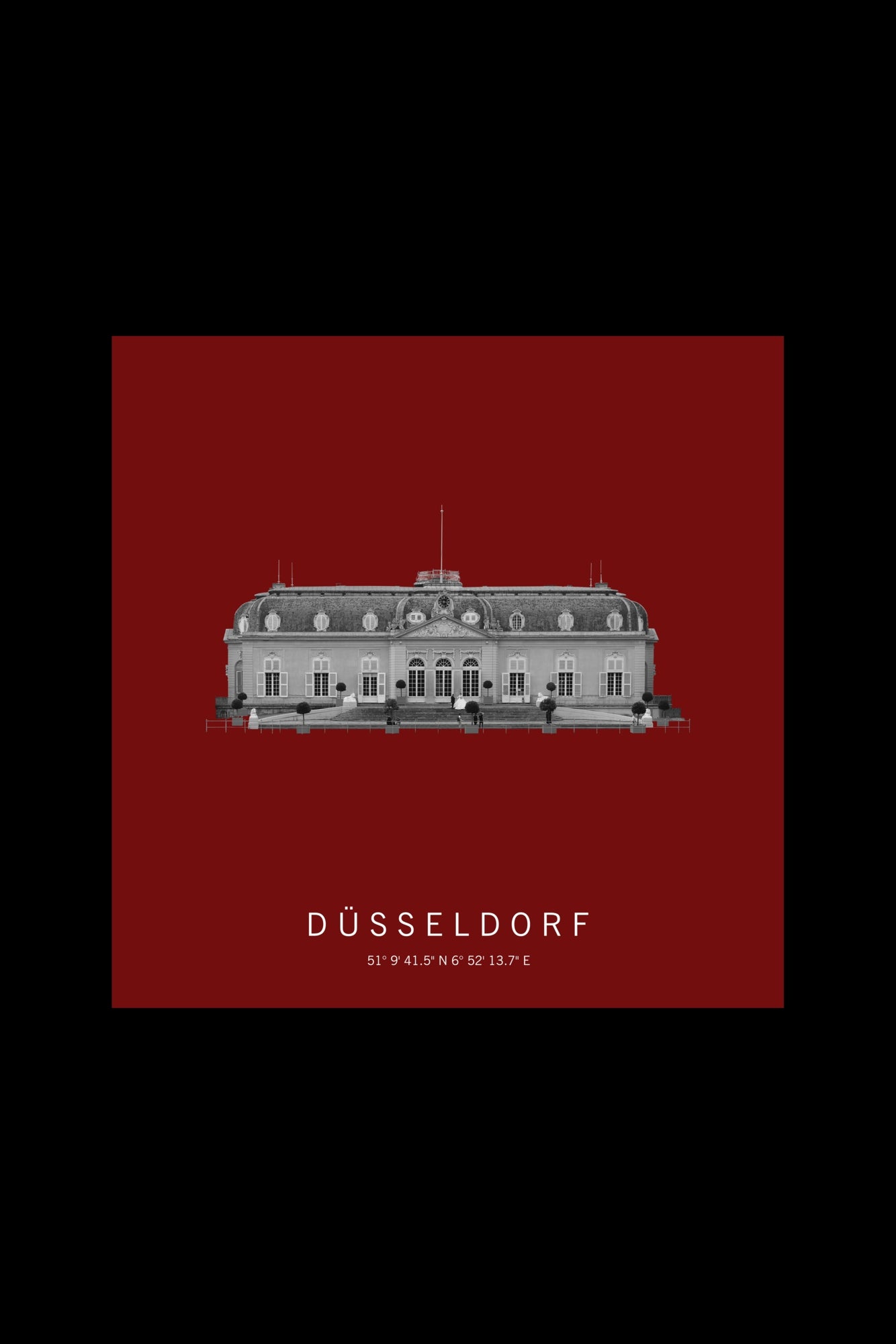 Art Edition Wandbild "Düsseldorf" rot