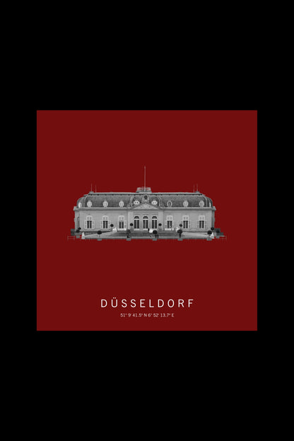 Art Edition Wandbild "Düsseldorf" rot