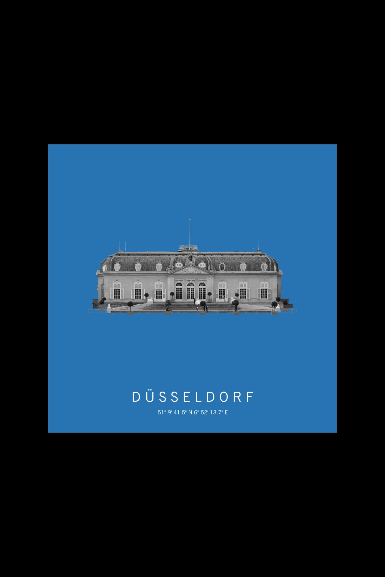 Art Edition Wandbild "Düsseldorf" himmelblau