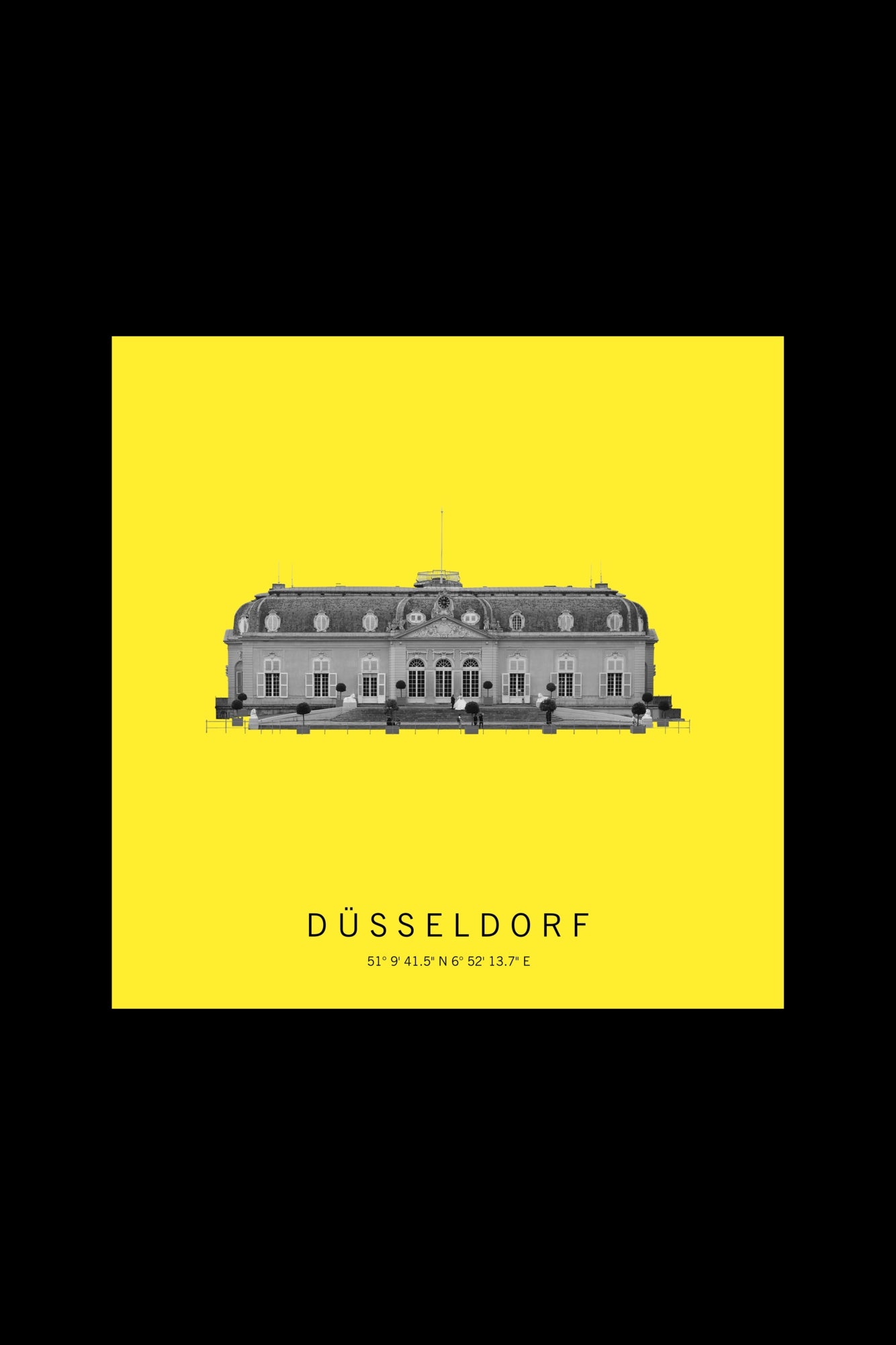Art Edition Wandbild "Düsseldorf" gelb