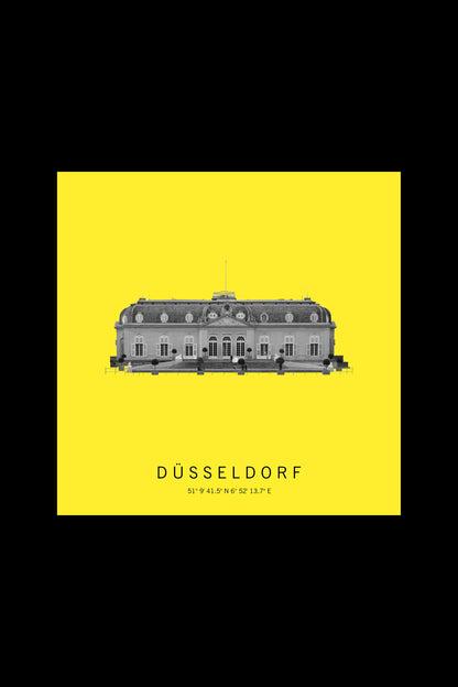 Art Edition Wandbild "Düsseldorf" gelb