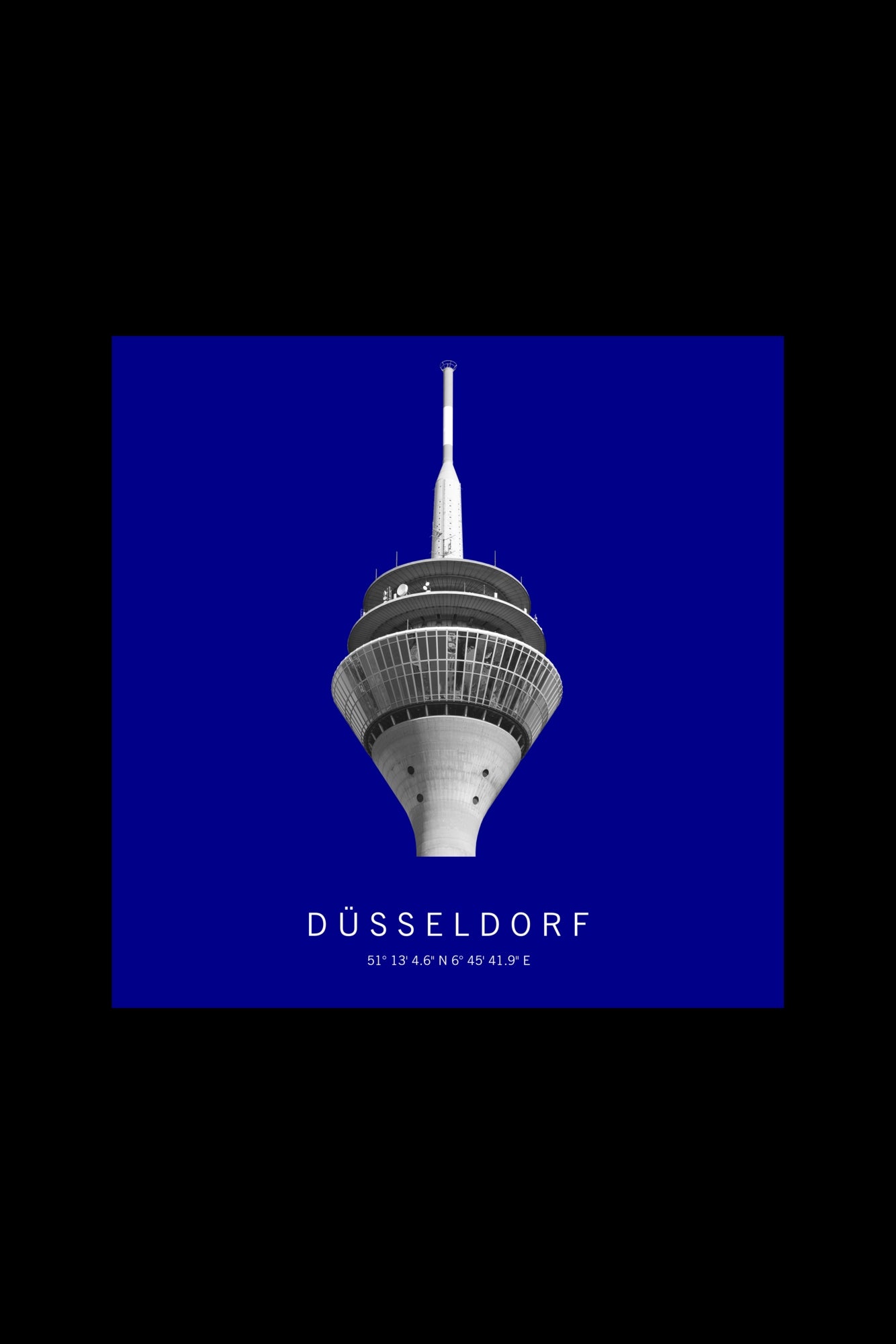 Art Edition Wandbild "Düsseldorf" dunkelblau