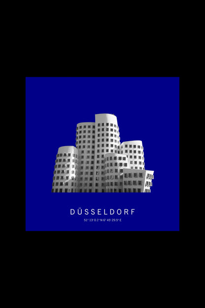 Art Edition Wandbild "Düsseldorf" dunkelblau