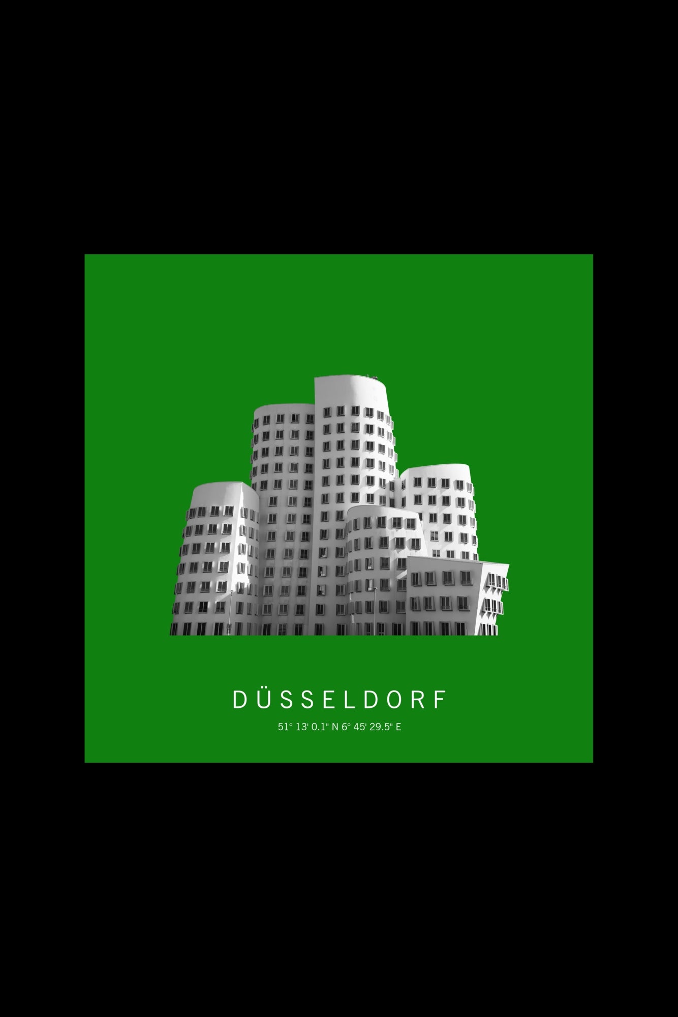 Art Edition Wandbild "Düsseldorf" grün