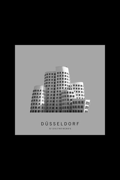 Art Edition Wandbild "Düsseldorf" hellgrau