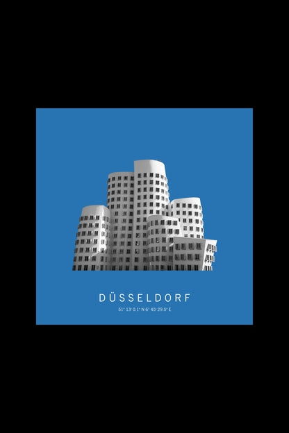 Art Edition Wandbild "Düsseldorf" himmelblau