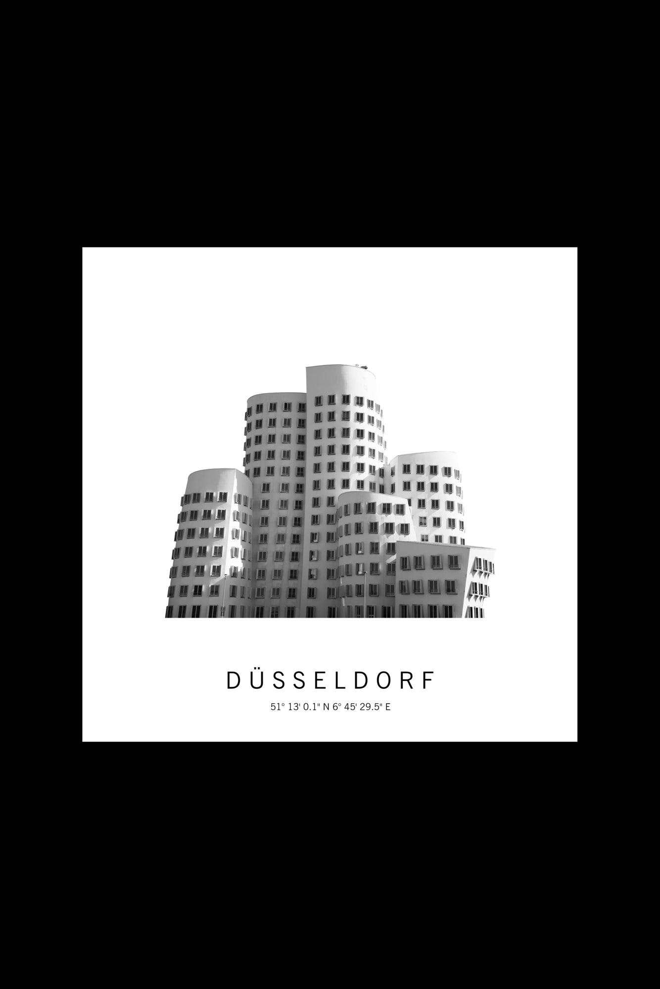 Art Edition Wandbild "Düsseldorf" weiß