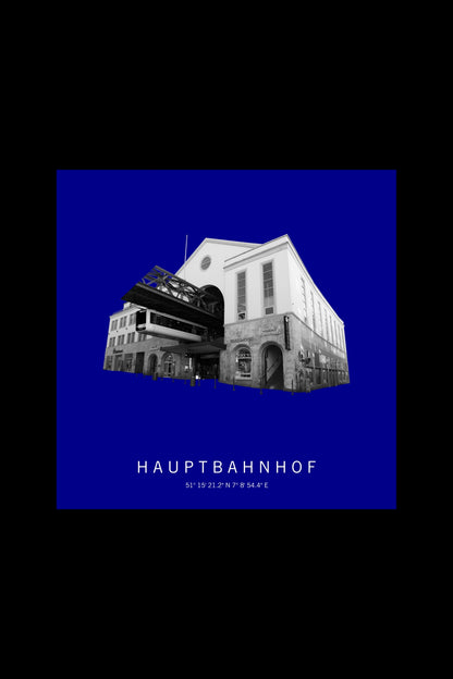 Art Edition Wandbild "hauptbahnhof" dunkelblau