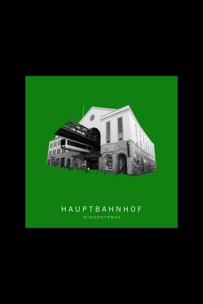 Art Edition Wandbild "hauptbahnhof" grün