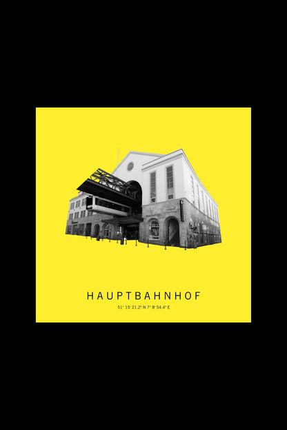 Art Edition Wandbild "hauptbahnhof" gelb