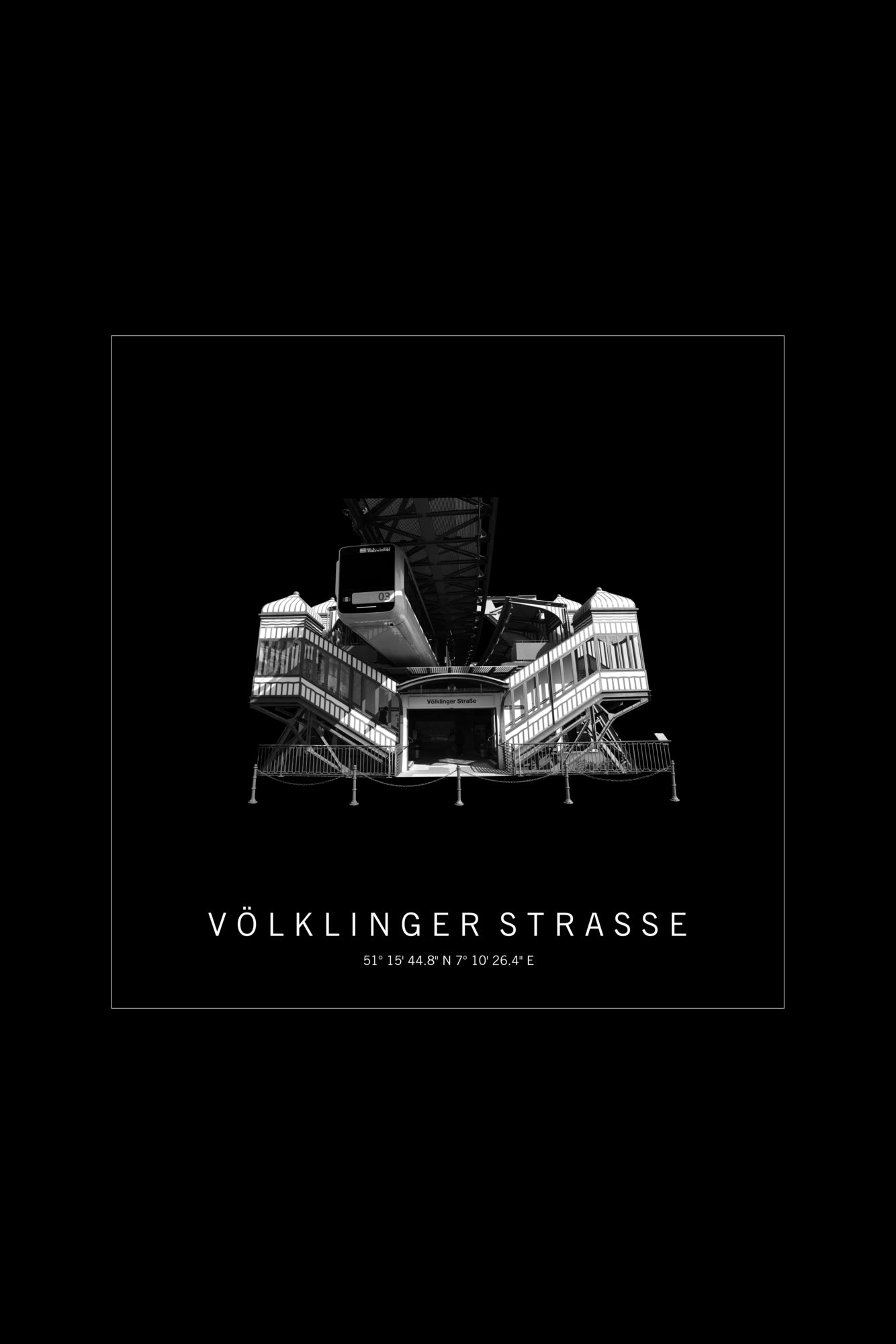 Art Edition Wandbild "völklinger straße" schwarz