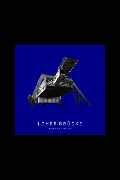 Art Edition Wandbild "loher brücke" dunkelblau