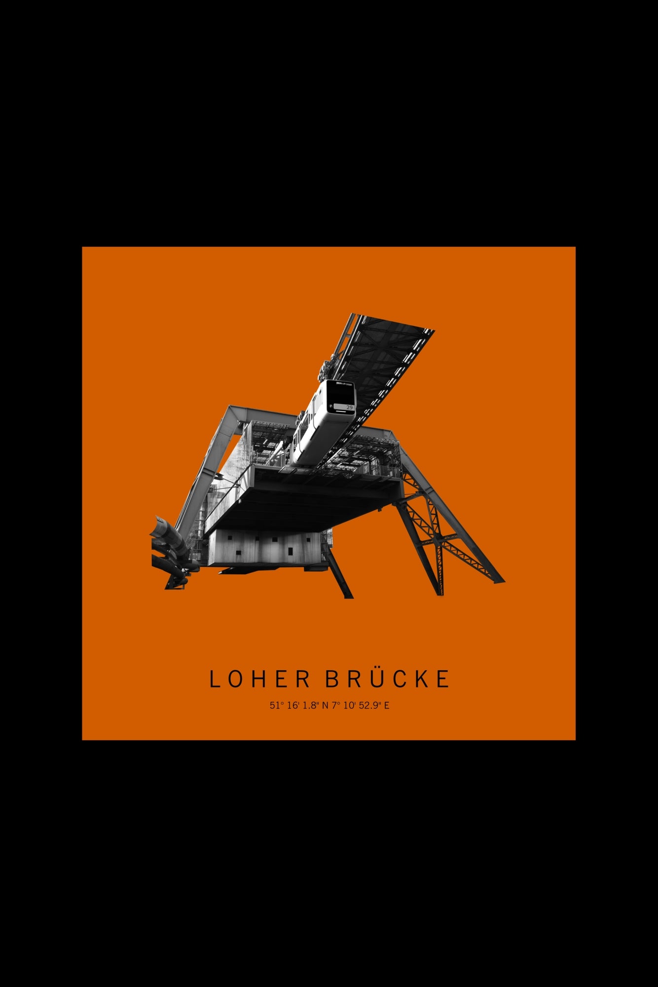 Art Edition Wandbild "loher brücke" orange