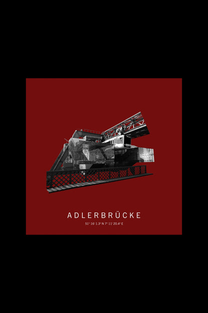 Art Edition Wandbild "adlerbrücke" rot