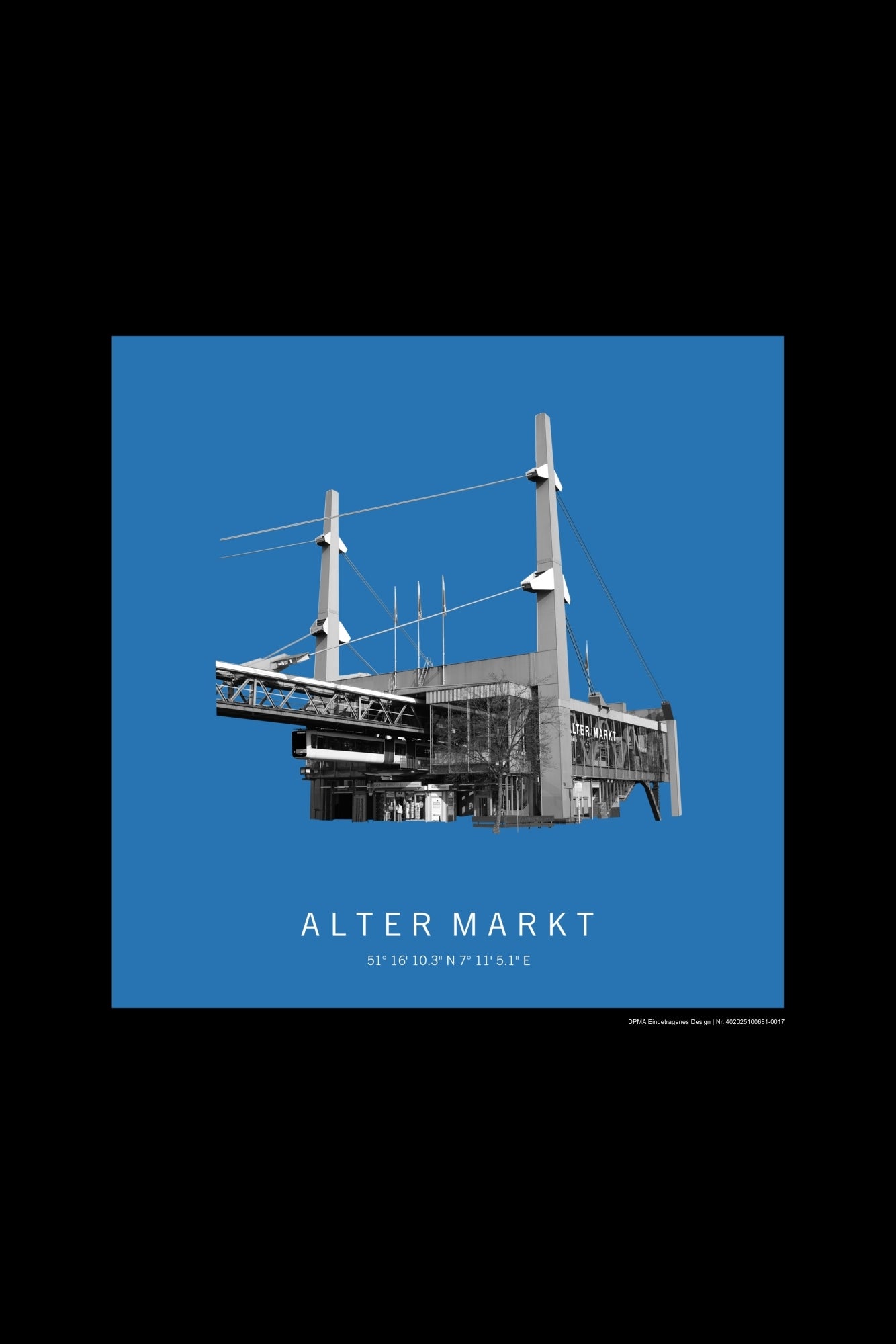 Art Edition Wandbild "alter markt" himmelblau