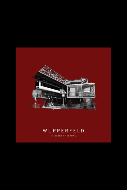 Art Edition Wandbild "wupperfeld" rot