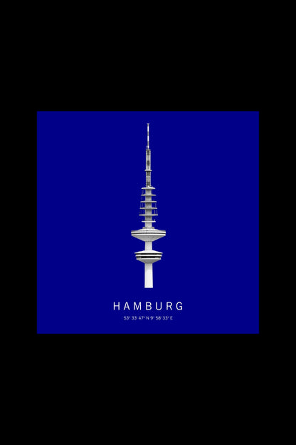 Art Edition Wandbild "Hamburg" dunkelblau