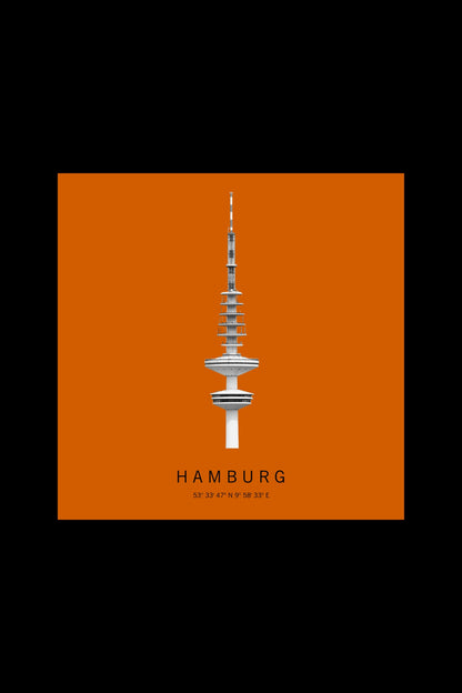 Art Edition Wandbild "Hamburg" orange