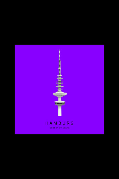 Art Edition Wandbild "Hamburg" lila