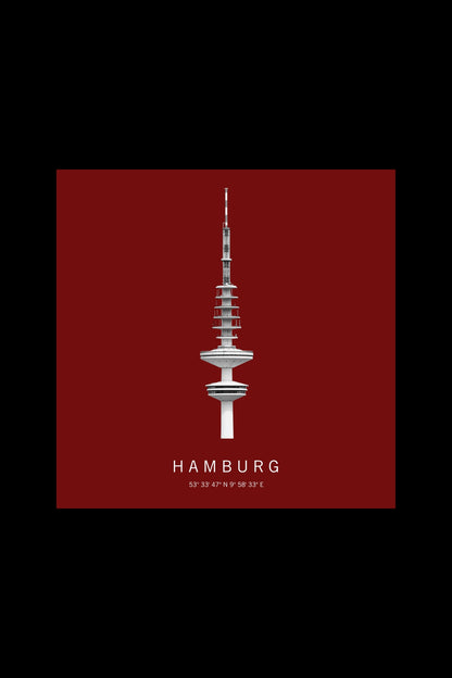 Art Edition Wandbild "Hamburg" rot