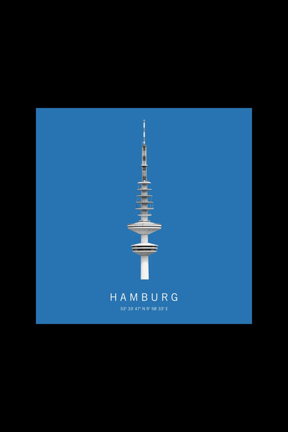 Art Edition Wandbild "Hamburg" himmelblau