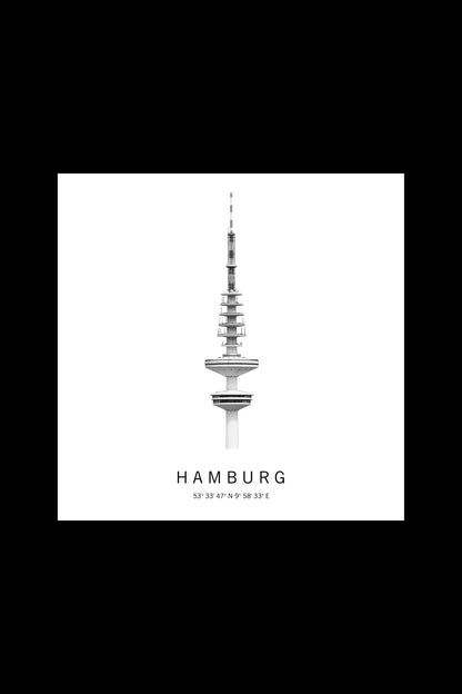 Art Edition Wandbild "Hamburg" weiß