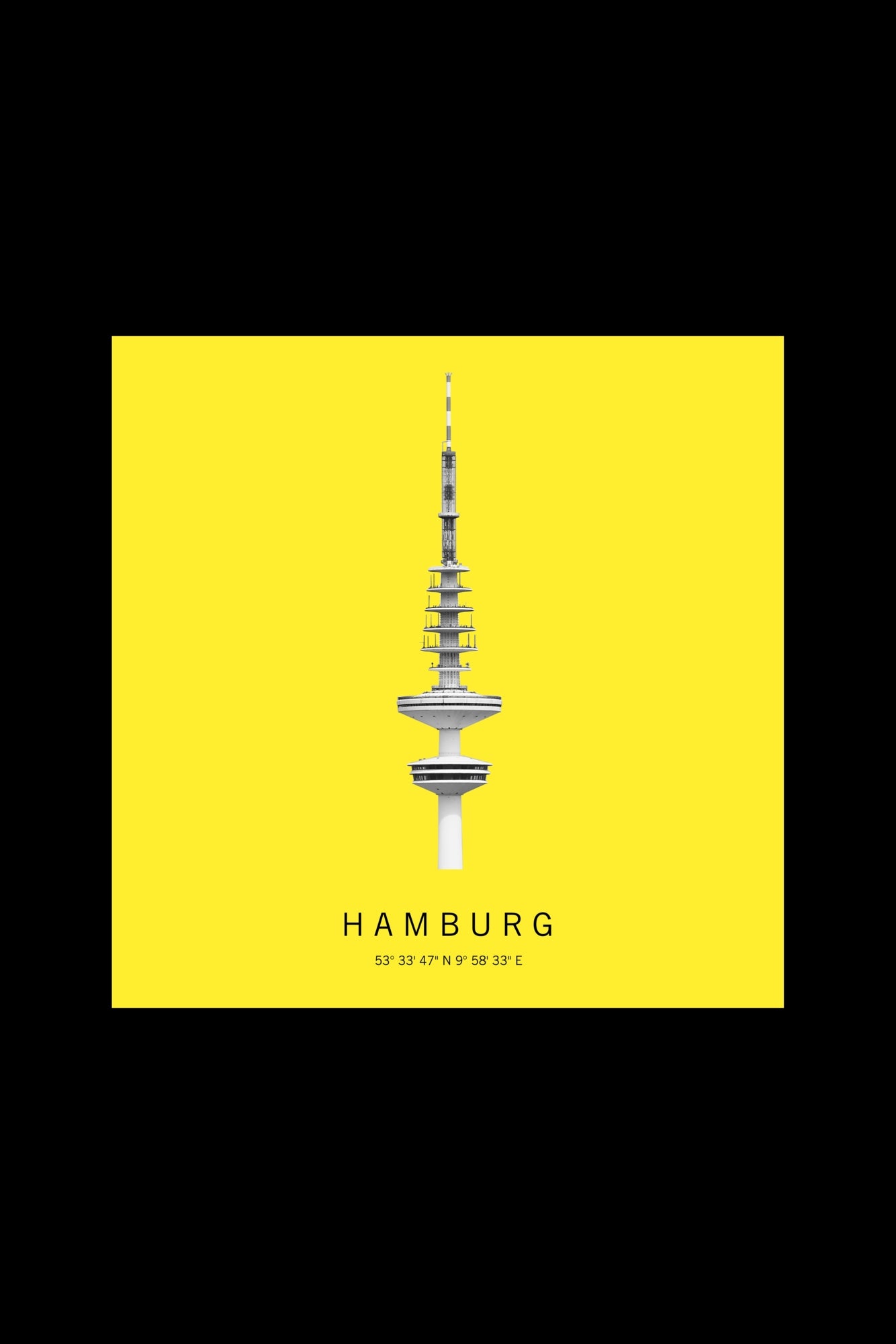 Art Edition Wandbild "Hamburg" gelb
