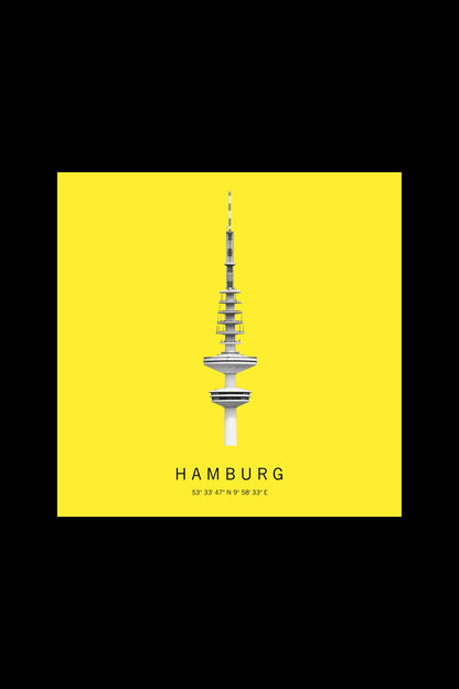 Art Edition Wandbild "Hamburg" gelb
