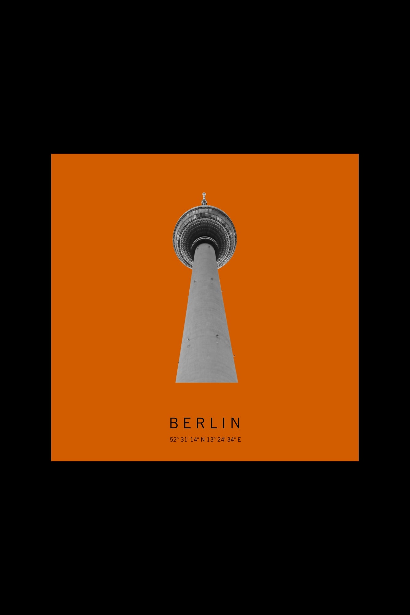 Art Edition Wandbild "Berlin" orange