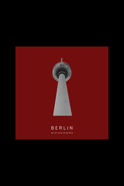 Art Edition Wandbild "Berlin" rot