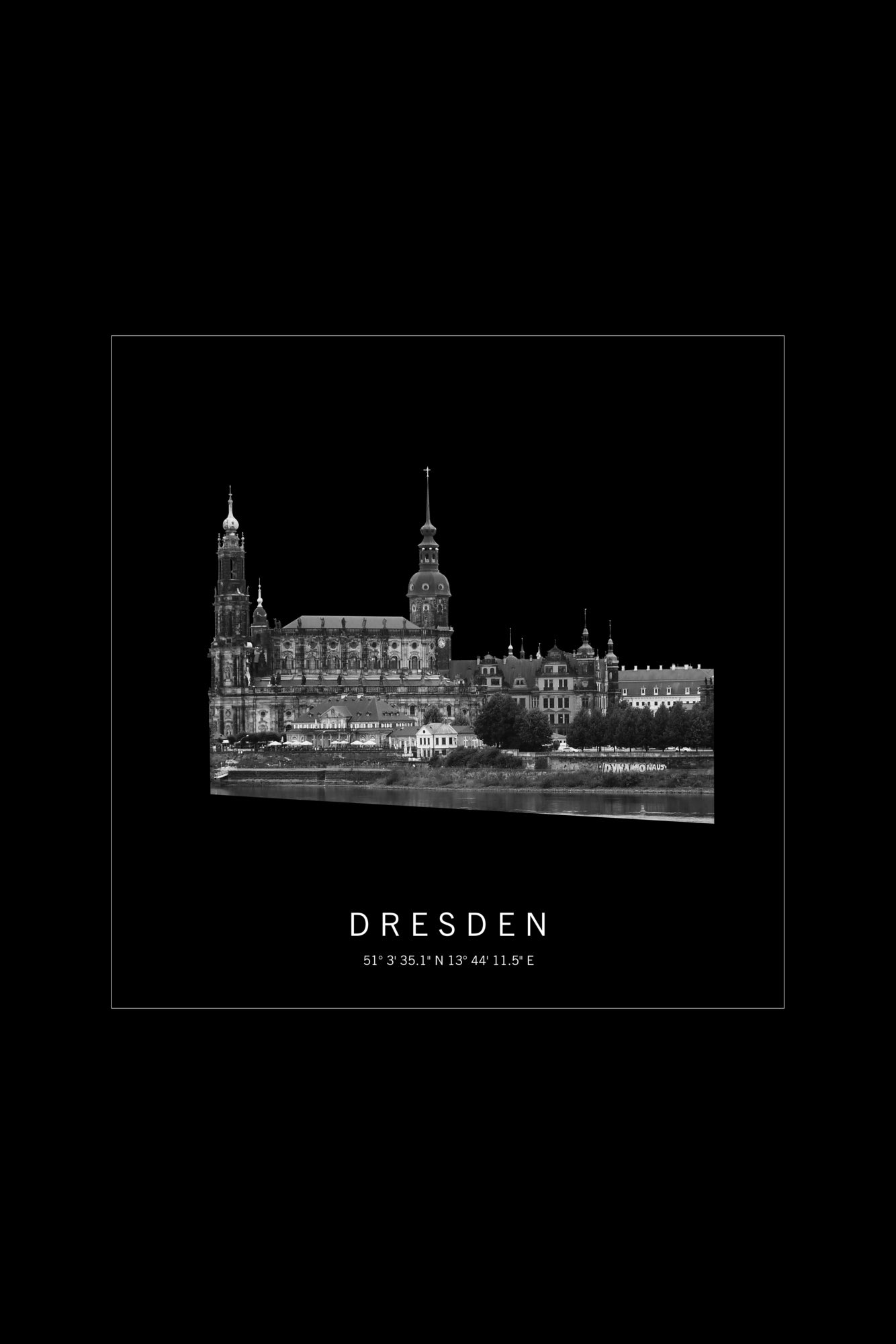 Art Edition Wandbild "Dresden" schwarz