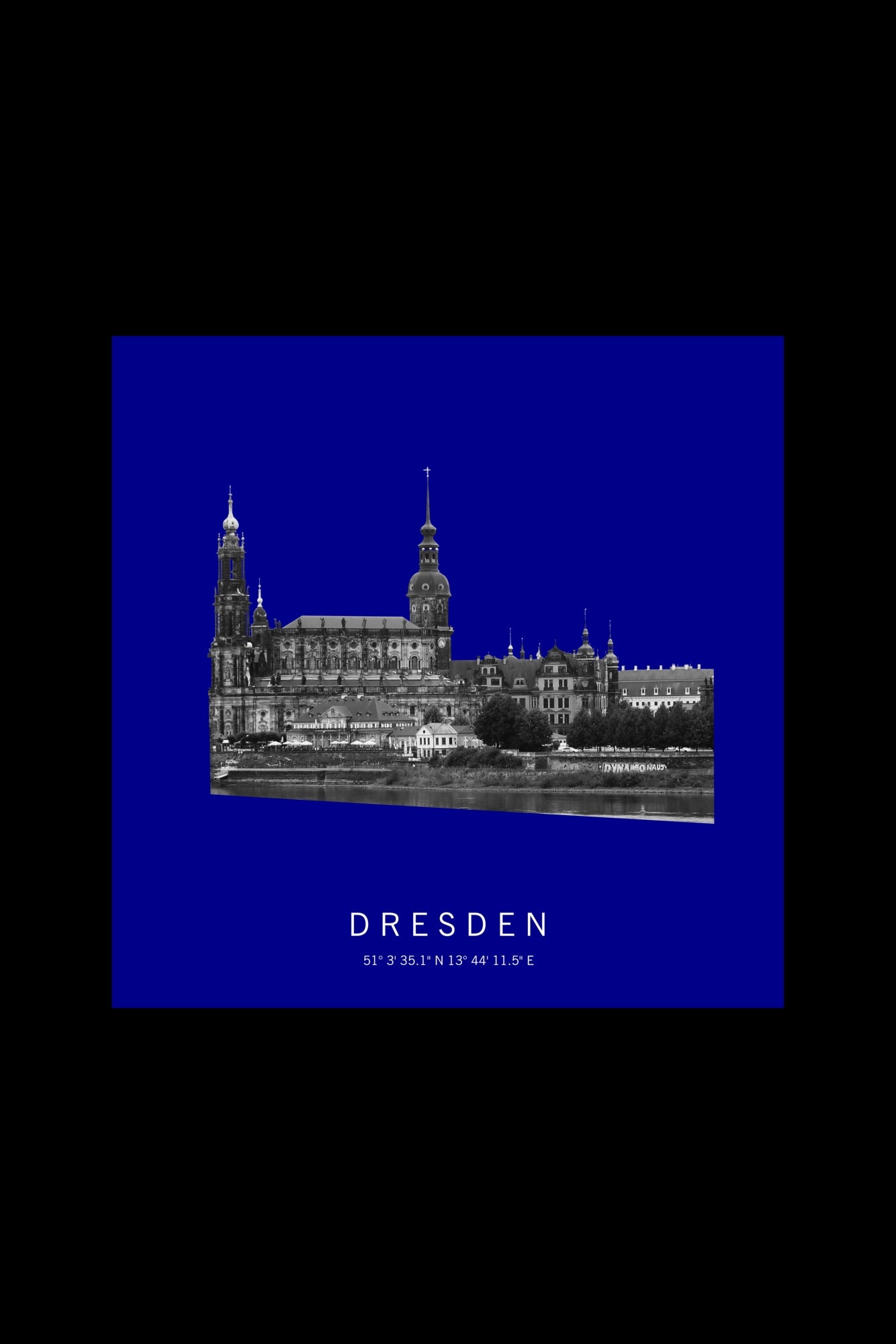 Art Edition Wandbild "Dresden" blau