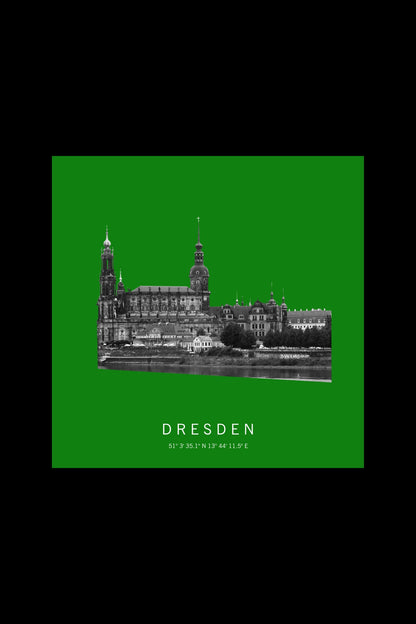 Art Edition Wandbild "Dresden" grün