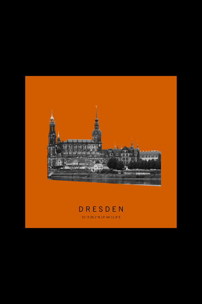 Art Edition Wandbild "Dresden" orange