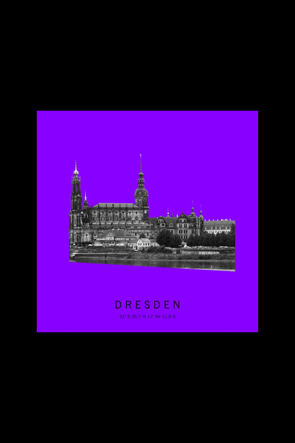 Art Edition Wandbild "Dresden" lila