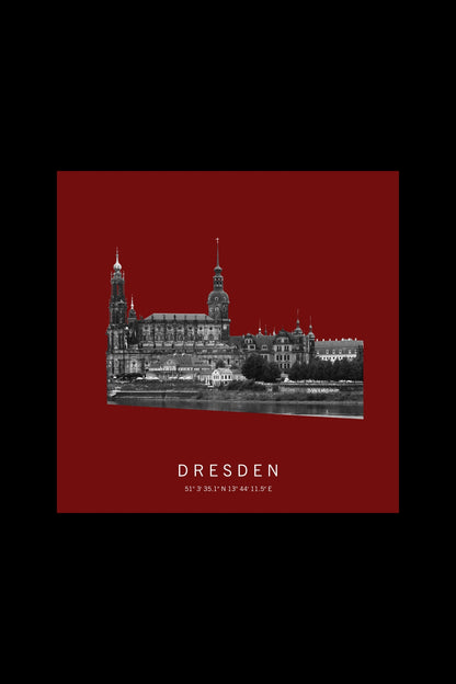 Art Edition Wandbild "Dresden" rot