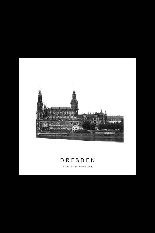 Art Edition Wandbild "Dresden" weiß