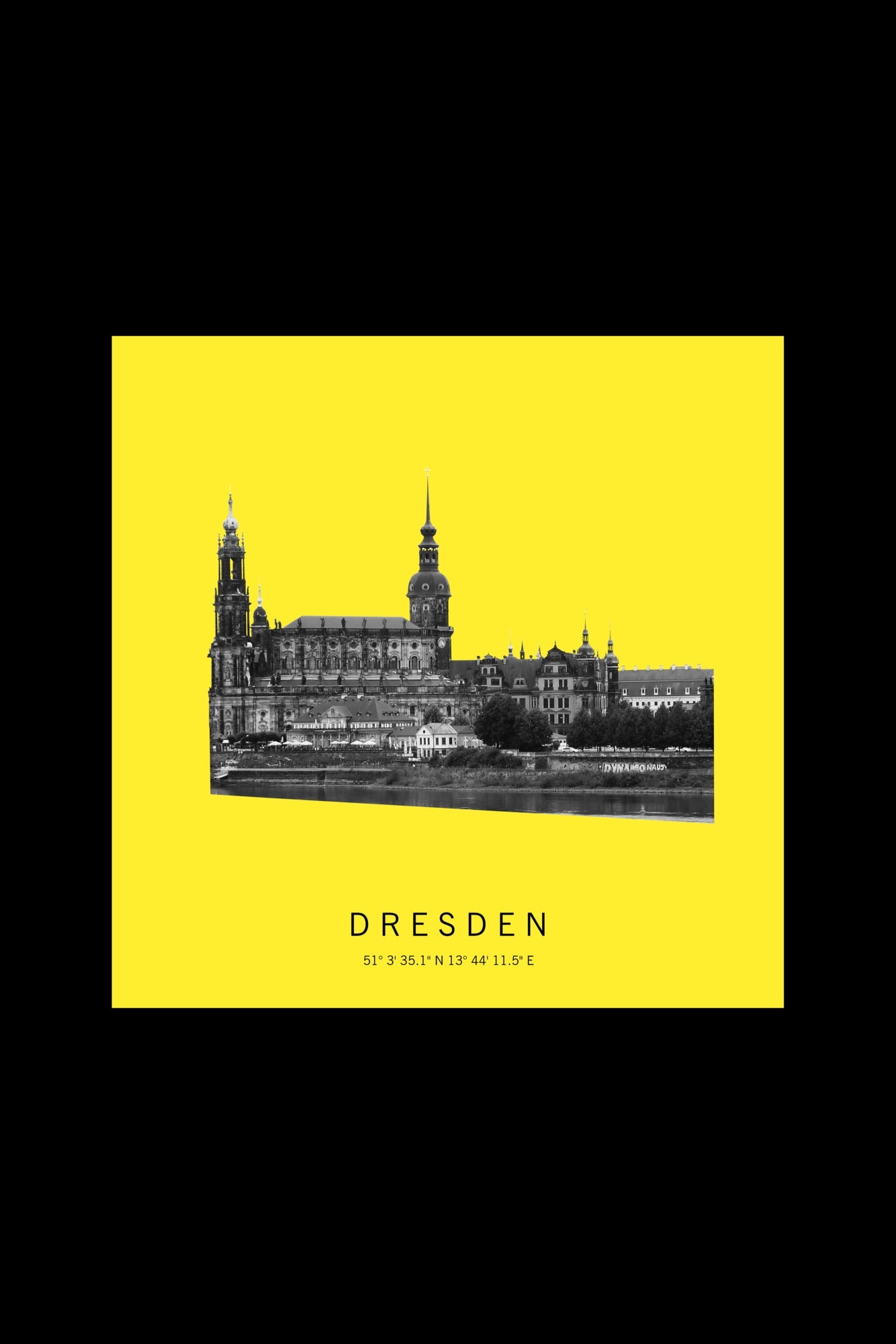 Art Edition Wandbild "Dresden" gelb