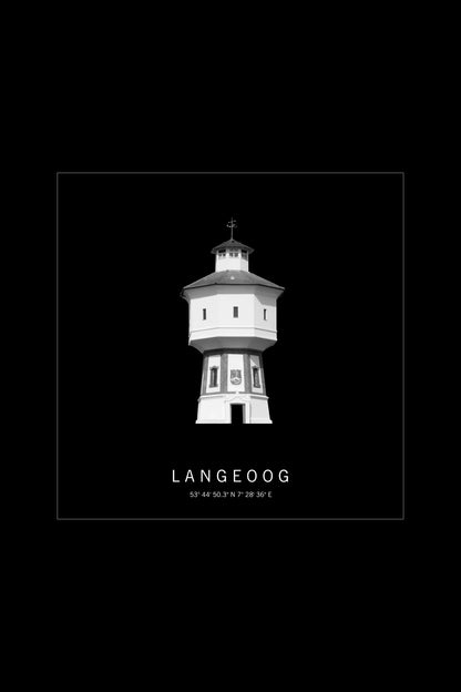 Art Edition Wandbild "Langeoog" schwarz