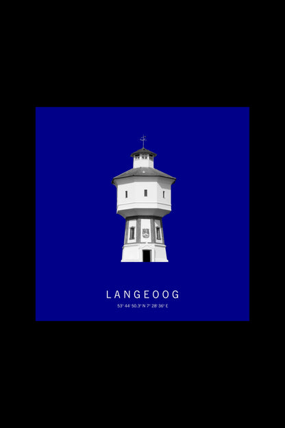 Art Edition Wandbild "Langeoog" dunkelblau