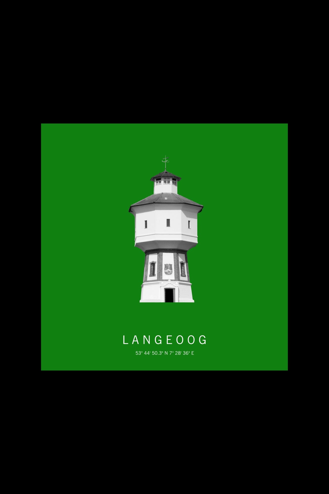 Art Edition Wandbild "Langeoog" grün