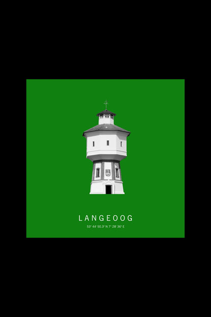 Art Edition Wandbild "Langeoog" grün