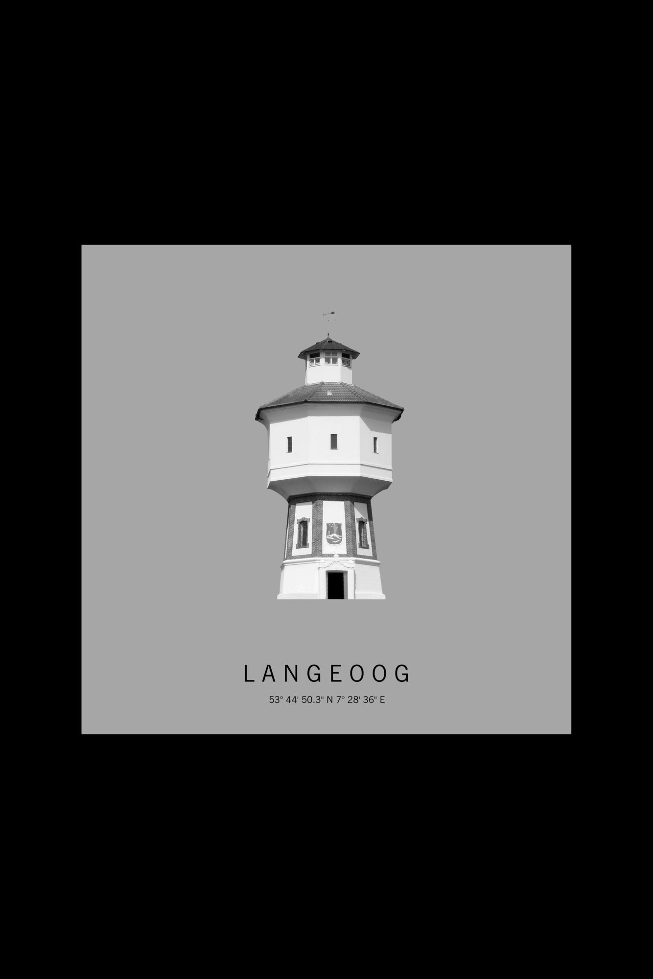 Art Edition Wandbild "Langeoog" hellgrau