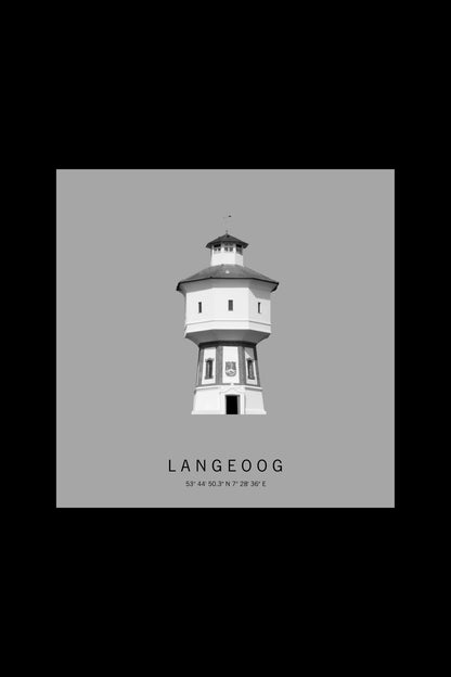 Art Edition Wandbild "Langeoog" hellgrau