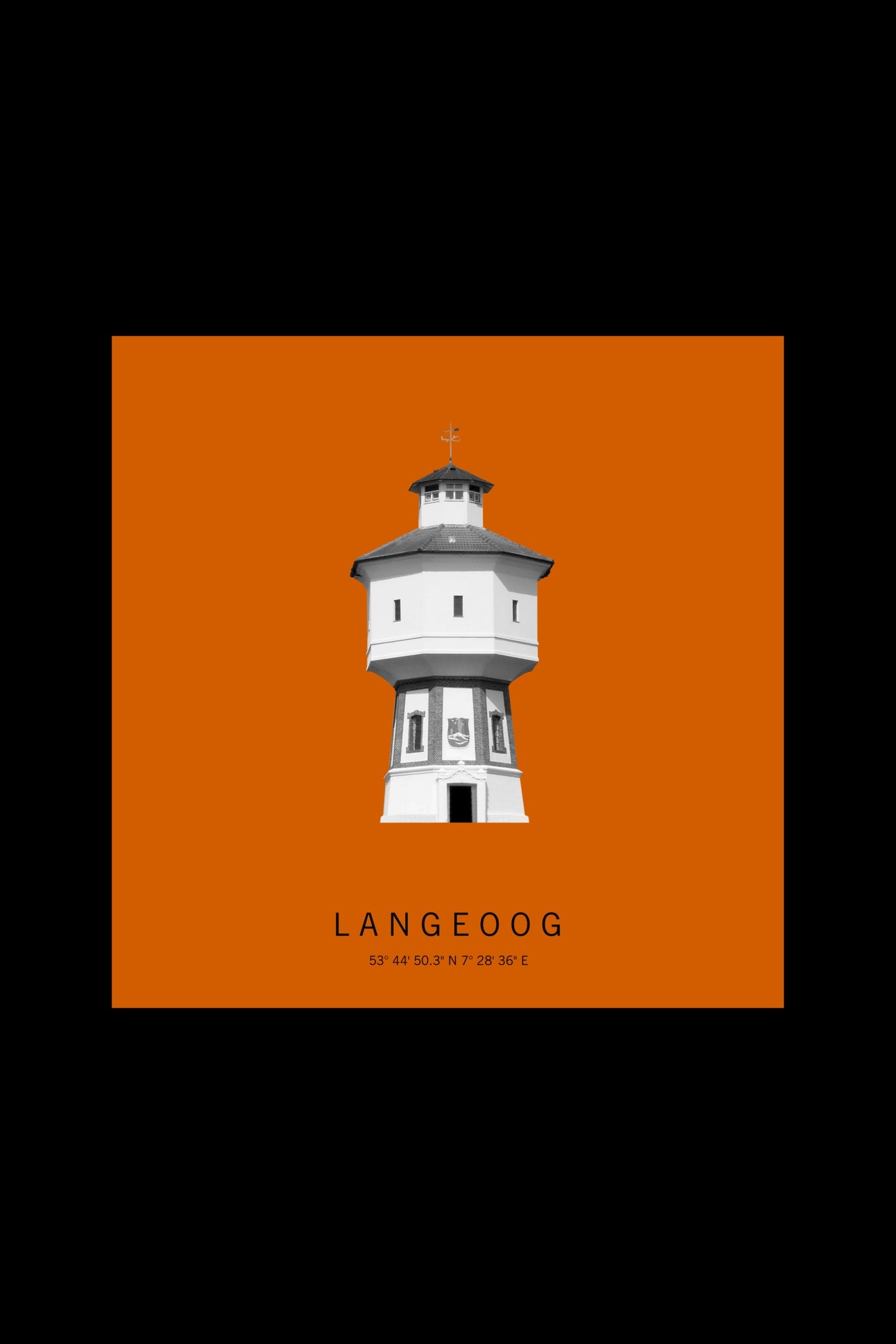 Art Edition Wandbild "Langeoog" orange
