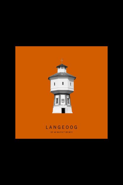 Art Edition Wandbild "Langeoog" orange
